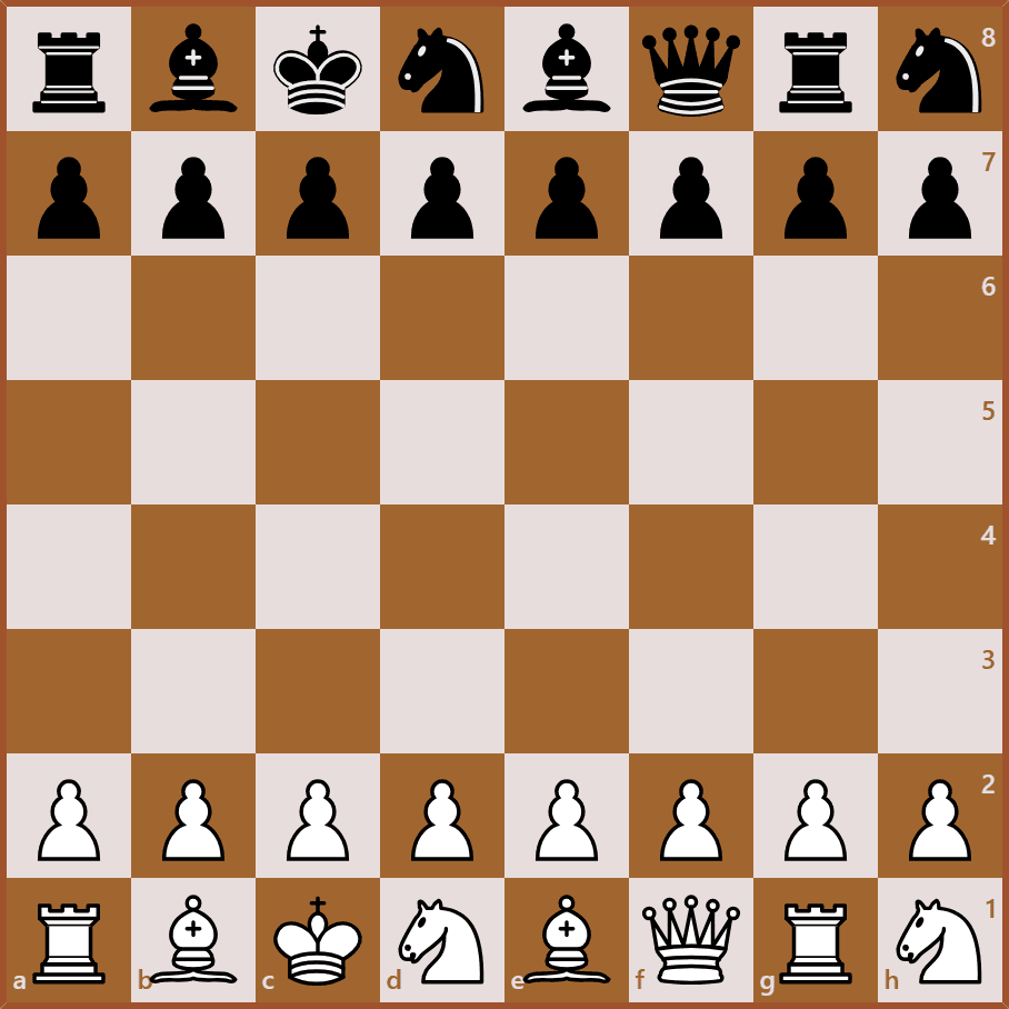 Example of a chess960 starting position